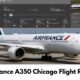 Air France A350 Chicago Flight Return